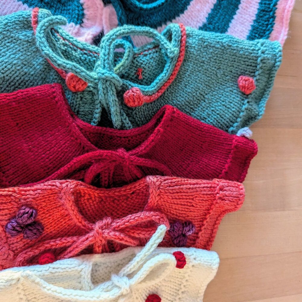 Dog pet handmade handknitted collar costume sweater M - Picture 10 of 11